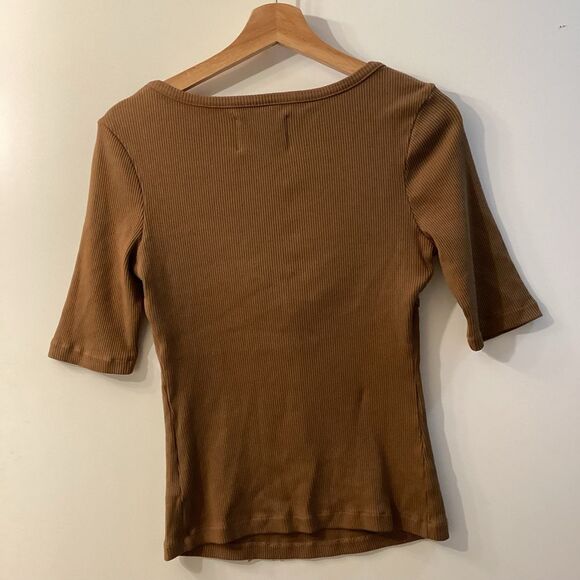 Citizens of Humanity Parie Twist Top Brown Neutral Blouse Women’s Size M - Picture 10 of 13